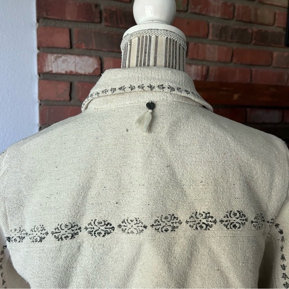 Z&L Europe Boho Coin Embellished Hand Painted Jacket Sz L - Picture 9 of 13